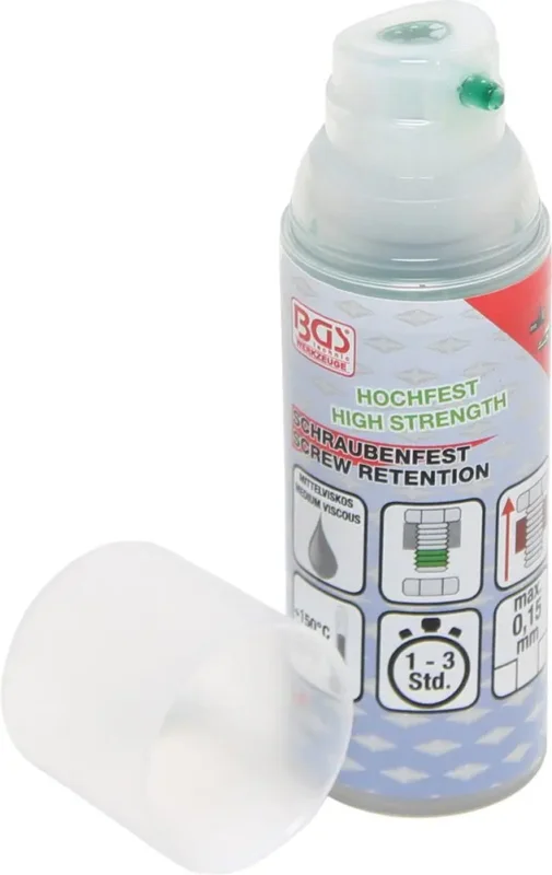 Zajišťovací kapalina BGS 80605 pro šrouby, vysoká pevnost, vysoká viskozita, pumpička 50 g (BGS1080605) Nejlepší Cena