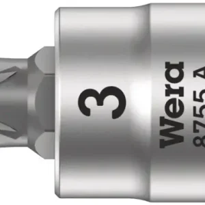Akce Wera 003355 Zástrčná bitová hlavice 1/4" PZ 3 typ 8755 A Pozidriv Zyklop (W050003355001)