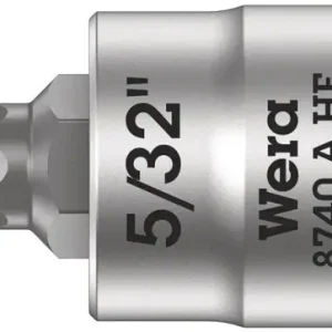Wera 003385 Zástrčná bitová hlavice 1/4" 6hran 5/32" typ 8740 A HF s přidržovací funkcí - palcová (W05003385001) Pouze Dnes