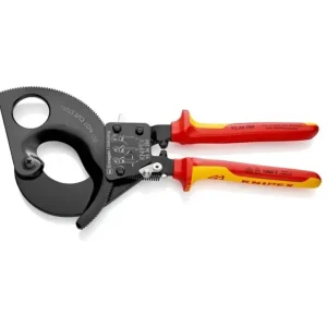 Zlevněný Kabelové nůžky Knipex 95 36 280 - ráčnové VDE do 1000 V (prům. 52 mm) (K 95 36 280)
