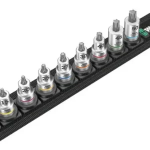 Wera 003972 Zástrčné bitové hlavice Zyklop 3/8" TX 10 ÷ TX 50 Belt B 3 TORX® HF, přidržovací - 9 dílů (W05003972001) Poslední Šance