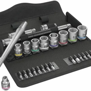 Wera 004047 Ráčnová sadaZyklop Metal 3/8" typ 8100 SB 7, průchozí - 29 dílů (W05004047001) Zlevněný