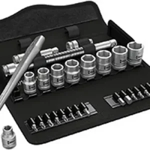Wera 004050 Ráčnová sada Zyklop Metal 3/8" typ 8100 SB 10, palcová, průchozí - 29 dílů (W05004050001) Novinka