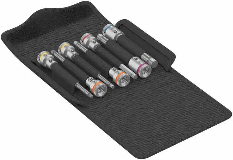 Wera 004176 Zástrčné bitové hlavice Zyklop 3/8" Bicycle Set 8, extra dlouhé - 7 dílů (W05004176001) Pouze Dnes