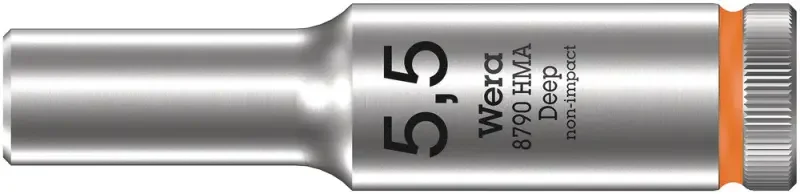 Wera 004502 Nástrčná hlavice Zyklop 1/4" 6hran 5,5 mm typ 8790 HMA - prodloužená (W05004502001) Vrácení Zdarma