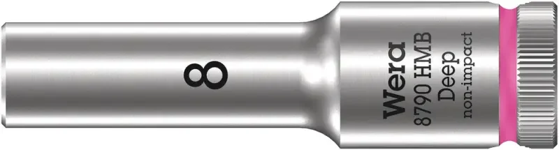 Wera 004530 Nástrčná hlavice 3/8" 8 mm Typ 8790 HMB Deep, prodloužená (W05004530001) Cenově Výhodný