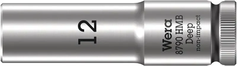 Wera 004534 Nástrčná hlavice 3/8" 12 mm Typ 8790 HMB Deep, prodloužená (W05004534001) Originální