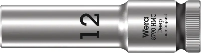 Wera 004552 Nástrčná hlavice 1/2" 12 mm Typ 8790 HMC Deep, prodloužená (W05004552001) Časově Omezené