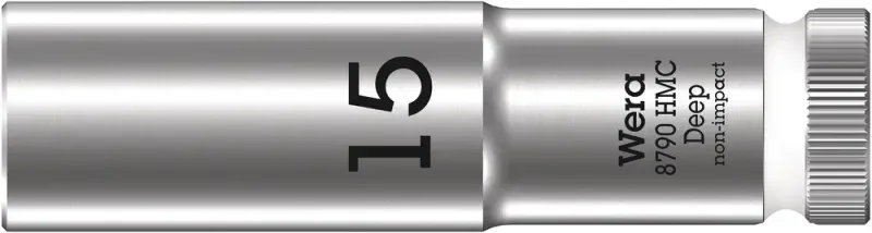 Wera 004555 Nástrčná hlavice 1/2" 15 mm Typ 8790 HMC Deep, prodloužená (W05004555001) Kup Teď