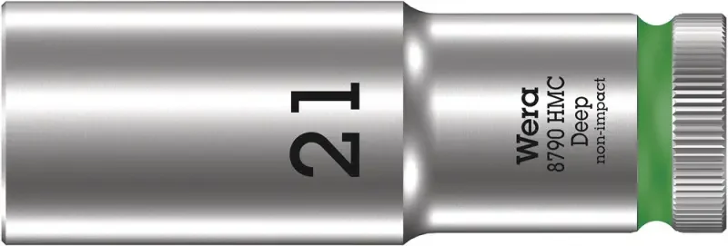 Wera 004561 Nástrčná hlavice 1/2" 21 mm Typ 8790 HMC Deep, prodloužená (W05004561001) Vrácení Zdarma