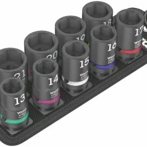 Wera 004580 Nástrčné hlavice 1/2" 13 ÷ 21 mm Belt C Impaktor 1, rázové - 10 dílů (W05004580001) Akční Cena