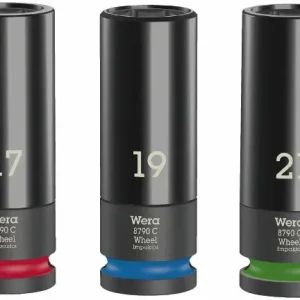 Wera 004595 Nástrčné hlavice 1/2" Wheel Impaktor C Set 1, rázové - 3 ks na kola aut (W05004595001) Akce
