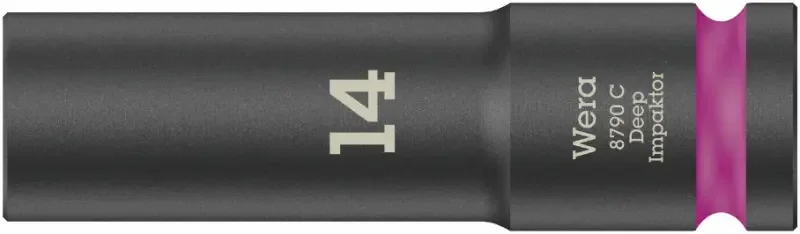 Wera 004831 Nástrčná hlavice 1/2" 14 mm typ 8790 C Impaktor Deep, dlouhá, rázová (W05004831001) Originální