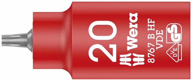 Wera 004920 Zástrčná bitová hlavice 3/8" TX 20 typ 8767 B VDE HF Zyklop, izolovaná, přidržovací (W05004920001) Odeslání Ihned