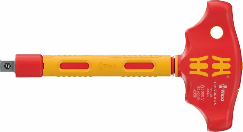 Wera 005122 Šroubovák s příčnou rukojetí, izolací VDE a funkcí ráčny pro nástrčné hlavice 3/8" typ 410 i VDE B RA (W05005122001) Dokud Zásoby Vydrží