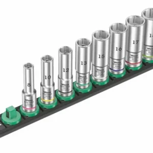 Wera 005440 Magnetická lišta B Deep 1 - nástrčné hlavice 3/8" 6hran 8 ÷ 19 mm typ 8790 HMB Deep, prodloužené - 9 dílů (W05005440001) Značkový
