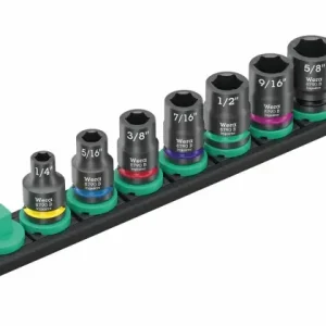 Wera 005452 Magnetická lišta B Impaktor 1 - nástrčné hlavice 3/8" 6hran 1/4 ÷ 3/4" typ 9608, palcové - 9 dílů (W05005452001) Poslední Šance