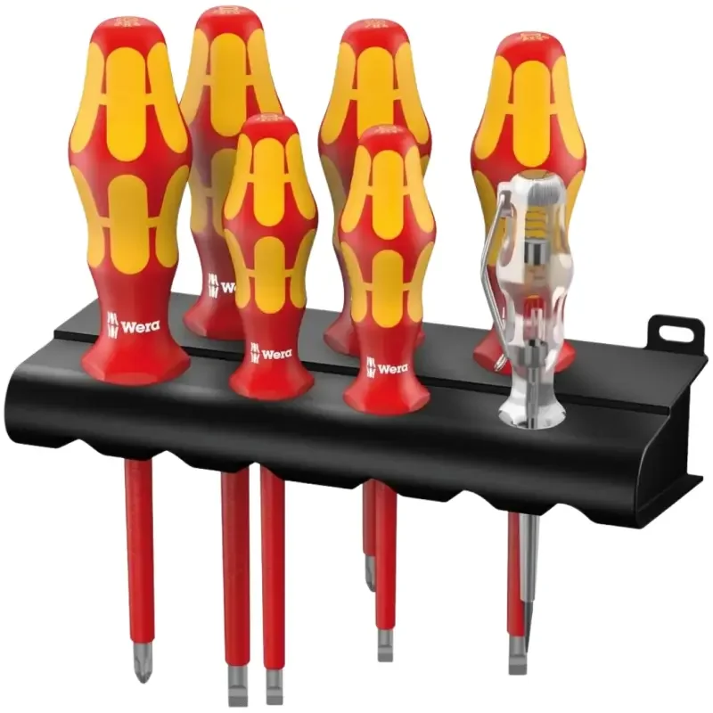 Wera 006147 Elektrikářské šroubováky Kraftform Plus VDE řada 100 typ 160 i/7 - 7 dílů a stojánek (W05006147001) Tovární Cena