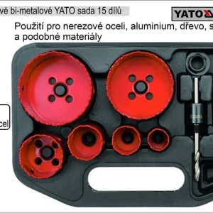 Omezená Nabídka Vrtáky YATO vyřezávací bimetalové miskové sada8 dílů 22-73mm