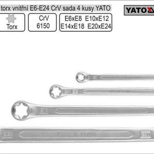 Akce Klíče očkovétorx vnitřní sada4 kusy E6-E24mm CrV Yato