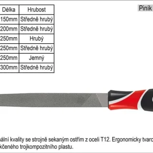 Jen Po Omezenou Doba PilníkYATO plochý délka 300mm středně hrubý