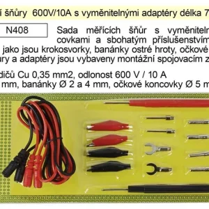 Měřící šňůry600V/10A s vyměnitelnými adaptéry Nejprodávanější