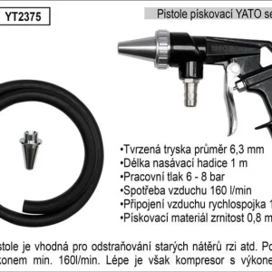 Expresní Doručení Pistole pískovací se sací hadicí YATO