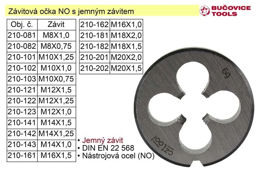 Závitové očko M14x1,25 NO jemný závit Cenově Výhodný