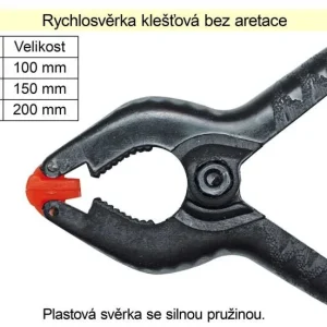Akce Rychlosvěrka klešťová, 100mm, bez aretace, svorka pružinová
