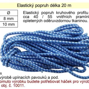 Gumový elastický popruh 20 m x 10 mm Originální