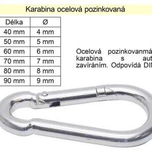 Nakupujte Hned Karabina pozinkovaná 80x8mm