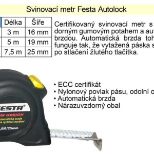 Bezpečná Platba Metr svinovací Festa Autolock délka5 m