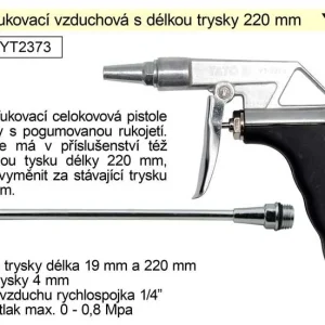 Pistole ofukovací vzduchová, tryska 220mm YatoYT-2373 Speciální Cena