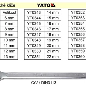 YATO Očkoplochý klíč 29mm CrV Dokud Zásoby Vydrží