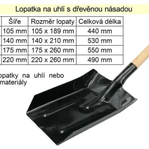 Zlevněný Lopatka na uhlí šíře 140 mm
