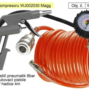 Časově Omezené Sada ke kompresoru Magg WJ002030 splničem pneumatik a dalším příslušenstvím, pneuhustič