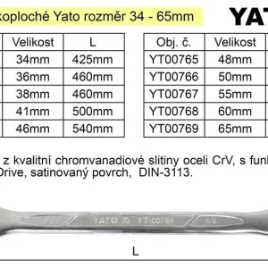 YATO Očkoplochý klíč 36mm CrV Odeslání Ihned