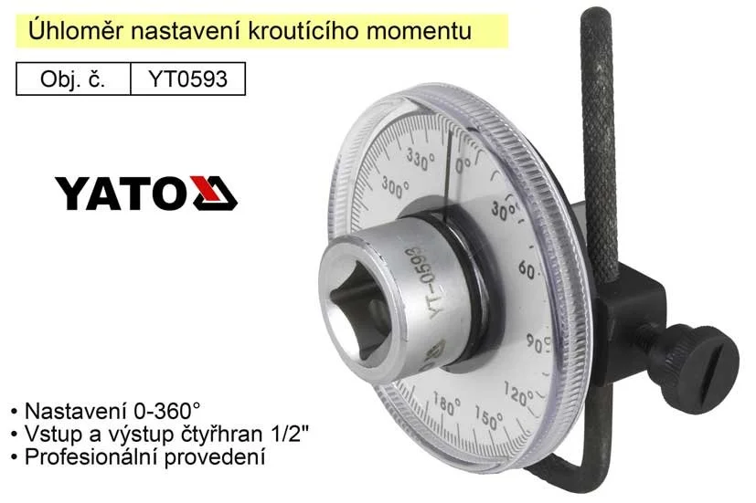 Akční Cena YATO Úhloměr kroutícího momentu na ráčnu