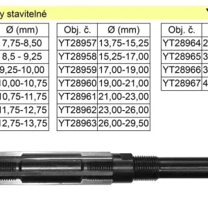 Bezpečná Platba YATO Výstružník stavitelný 12,75-13,75mm HSS YT-28956