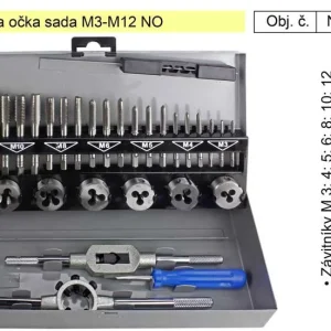 Závitníky a očka sada M3-M12 NO - NW01032, sada závitníků Víkendová Akce