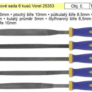 Akční Cena Sada pilníků jehlových 180 mm 6 ks VOREL