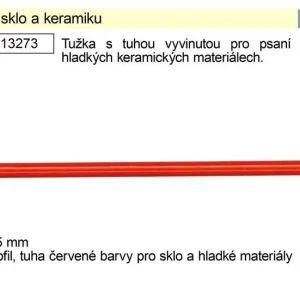 Ověřený Tužka na sklo a keramiku s červenou tuhou