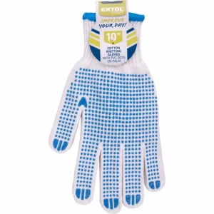 Akční Cena rukavice bavlněné s PVC terčíky na dlani, velikost 10", EXTOL CRAFT