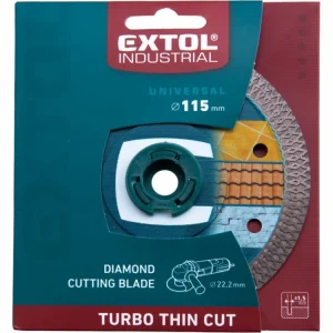 Akce kotouč diamantový řezný turbo Thin Cut, 115x22,2mm, suché i mokré řezání, EXTOL INDUSTRIAL