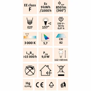 Žárovka LED klasická, 10W, 900lm, E27, teplá bílá, EXTOL LIGHT 43003 Nakupujte Hned