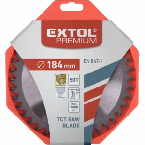 Akční Nabídka kotouč pilový s SK plátky, 184x2,2x30mm, 50T, šířka SK plátků 3,2mm, SK, EXTOL PREMIUM