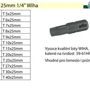 Akce Bit Torx T27x25mm 1/4" Wiha Standard