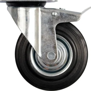 Akční Cena Kolečko otočné s brzdou, gumové 100kg 125/34/155mm
