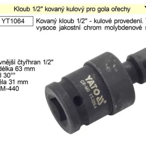 YATO Kloub 1/2" kovaný kulový pro gola ořechy Cenový Hit