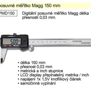 Značkový Posuvné měřítko digitální Magg 150mm